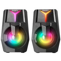 SNOPY SN-X22 STYLE 2.0 Multimedia Led Işıklı 3W*2 Siyah USB Gaming Speaker Hoparlör